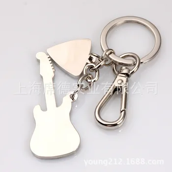 Gitara keychain roztomilý krúžok poznámka prívesok na kľúč držiak vysokej kvality sleutelhanger portachiavi chaveiro llaveros taška čaro