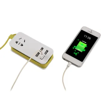 Go2linK Single Zásuvky, 4 USB Porty Nabíjacej Stanice Adaptéra napájacej Zásuvky EÚ a USA, UK, Zapojte pre Mobilný Telefón, Tablet