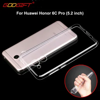 GodGift Pre Huawei Honor 6C Pro Prípade, 5.2 palce Luxusné Shockproof Mäkký Kryt Na Huawei Honor 6 C Pro Prípade Transparentné Honor6C Pro