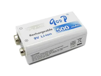 GODP 9V Li-ion 500mAh Nabíjateľná Batéria