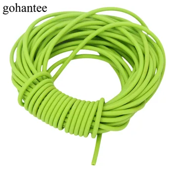 Gohantee Zelená 10M Prírodný Latex Gumené Trubice Elastica Bungee pre Lov Prak Katapult 1.6mmX3.6 mm 1636 gumičky Rúry