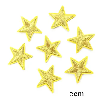 Gold Star Žehlička Na Patche Pre Oblečenie žehličky Na Nálepky Na Oblečenie Výšivky Appliques Na Odev DIY Odznak Šitie Dodávateľa