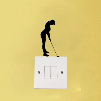 Golf Dievča Módneho Dekor Vinyl Light Switch Obtlačky Samolepky na Stenu 5WS1439