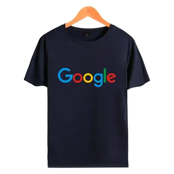 Google Bežné tričko Google Oblečenie Google Print T shirt O-krku Krátky Rukáv Tees Google Logo tee tričko Krátky rukáv