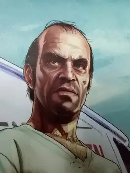 Grand Theft Auto V Čl Hodvábne Tkaniny Tlače Plagát Hru Hot GTA 5 Obrazy Na Stenu, Dekorácie
