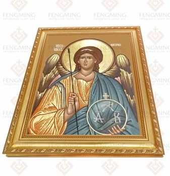Gréckej pravoslávnej cirkvi dekorácie náboženské Predmety, obrázky Archanjela Michala v plastového rámu Christian darčeky Byzantské Umenie