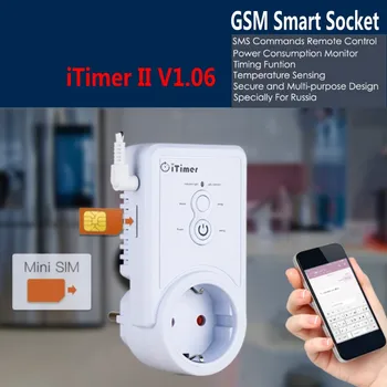 GSM Napájací kábel Zásuvka S Teplotný Senzor Intelligent Teplota ruskej/English SMS Diaľkové Ovládanie Smart Switch Zásuvky