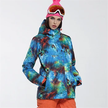 GSOU SNEHU v Zime Ženy Lyžiarske oblek Teplo Vonkajšie Snowboardová Bunda, vetru Nepremokavá Priedušná Lady Športové Bundy Plus Veľkosť