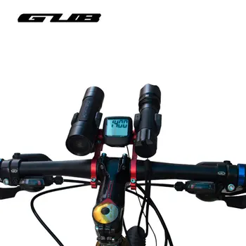 GUB Hliníkový Bicykel Bicykel Riadidlá Extender Mount Držiak Lampy CNC Ľahká MTB Baterka Rozšírenie Držiak pre Počítač