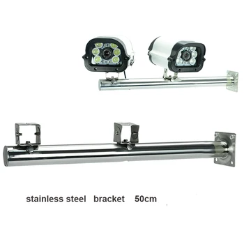 GZGMET 50 cm, dvojité cmaera nehrdzavejúcej ocele wall mount silné cctv systém príslušenstvo držiak kamery