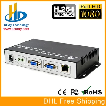 H. 264 1080P HD, VGA + Zvukový Do IP Streamu Encoder IPTV Vysielač Live Streaming Encoder H 264 Podpora HTTP, RTSP RTMP UDP ONVIF