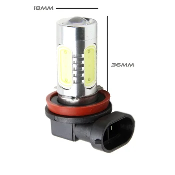 H11/H9/H8 LED Hmlové Svetlo Žiarovka 11W CREE Čipom COB LED Čip Technológie (Biela) 2 ks
