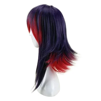 HAIRJOY Modrá Zmiešaný Červený Kostým Parochňu Stredná Dĺžka Syntetické Rovno Ombre Hair Cosplay Parochne 2 Farby k Dispozícii Doprava Zadarmo