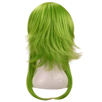 HAIRJOY Ženy VOCALOID GUMI Cosplay Parochňu Zelená Tepelne Odolných Syntetických Vlasy Stredne dlhé Rovné Kostýmy, Parochne Doprava Zadarmo
