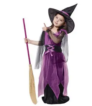 Halloween kostým pre dievčatá kostým čarodejnice karnevalové kostýmy pre dievčatá fantasy šaty dievčatá cosplay fialové šaty víla kostýmy