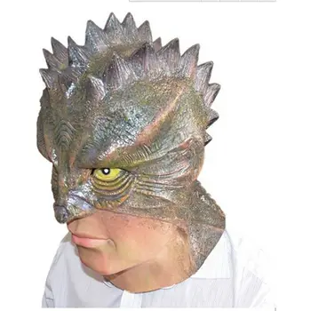 Halloween Lizard-Man Latexovú Masku Plnú Tvár Simulácie Zvieracích Gumové Masky Maškaráda Strany Cosplay Kostým Rekvizity Dospelých Veľkosť