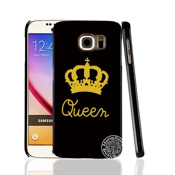 HAMEINUO Kráľ, Kráľovná VAŠE BANE Kryt puzdro pre iphone 4 4s 5 5s SE 5c 6 6 7 8 X plus samsung S3 S4 S5 S6 S7 mini OKRAJI Poznámka 3 4 5