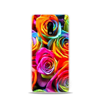 HAMEINUO kvet ruže farby dúhy krytu telefón puzdro pre Nokia 9 8 7 6 5 3 Lumi 630 640 640XL 2018