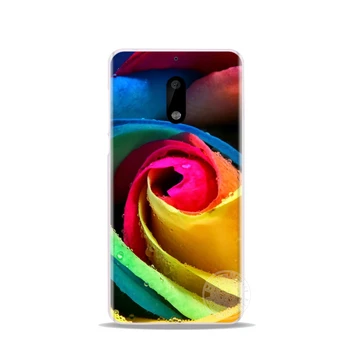 HAMEINUO kvet ruže farby dúhy krytu telefón puzdro pre Nokia 9 8 7 6 5 3 Lumi 630 640 640XL 2018