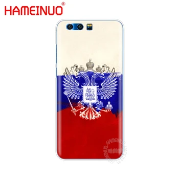HAMEINUO ruskú vlajku eagle mobilný telefón Kryt puzdro pre Huawei Honor 4A 5A 6A 6C 6X 8 9 NOVA PLUS LITE