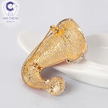 Han Cheng Módne Glazúra Zlatá Kamienkami Klenot Kameň Star Vianočné Hat Brošňa Kolíky A Brošne Pre ženy Šperky Nový Rok Darček