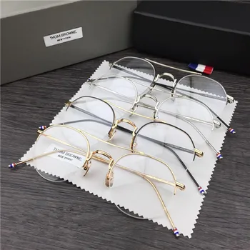 Hand-made Retro Kovový rám Browne 903 okuliare, rám krátkozrakosť čítanie okuliare s pôvodnou package okuliare Oculos