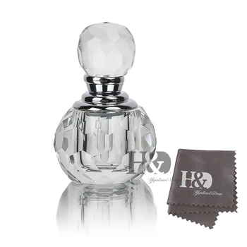H&D Unqiue Crystal Ženy Jasné Parfum Fľašu Vyprázdniť Naplniteľné Kontajner Cestovné Parfum Kozmetické Zátka na Fľašu, Darčeky 1ML