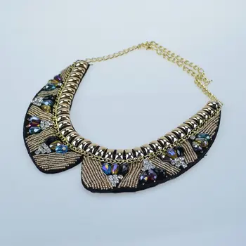 Handmade Módy Bohemia Krátke crystal golier šperky & Zmiešané farby choker náhrdelník & Trendy Ženy vyhlásenie Náhrdelníky