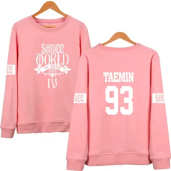 Harajuku K-POP Shinee Hoodies Ženy Pulóver Ružová Mikina Fanúšikov Podporu Fleece Tepláková súprava Shinee Menber Oblečenie Oblečenie
