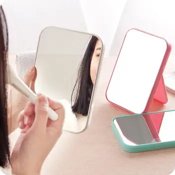 HD Jednu Tvár Zrkadlo na líčenie Jednoduché Ploche make-up Zrkadlo Multi-farebné Skladacie Prenosné Tabuľka Zrkadlá