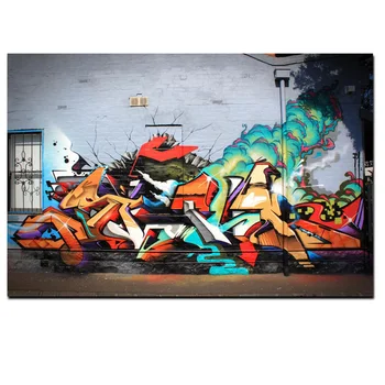 HD Tlač Street Art Sopečného Výbuchu Graffiti Abstraktné Pop Art Maľba na Plátne, Plagát Cuadros Stenu Obrázok Pre Obývacia Izba