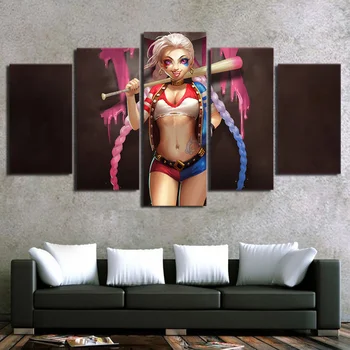 HD vytlačené 5 dielna anime plátno na stenu obrázky pre obývacia izba moderne sexy plátno umenie plagáty a vytlačí doprava zadarmo