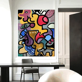 HDARTISAN obrazov na Stenu Pre Obývacia Izba Plátno Umenie Abstraktné Maľby Zvierat Picassos Mačka Žena Domova krajinomaľbou