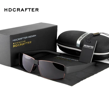 HDCRAFTER Módne slnečné Okuliare Značky Dizajnér pánske slnečné Okuliare Polarizované Jazdy Slnečné Okuliare pre Mužov UV400 Okuliare