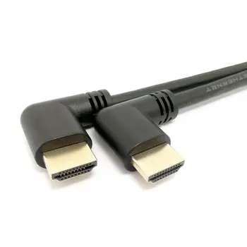 HDMI 2.0 4K 3D Dual 90 Stupňov Doľava Šikmého HDMI Samec na Ľavej Šikmého HDMI Samec HDTV Kábel pre DVD PS3, PC 15 cm/50 cm/180 cm