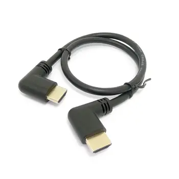 HDMI 2.0 4K 3D Dual 90 Stupňov Doľava Šikmého HDMI Samec na Ľavej Šikmého HDMI Samec HDTV Kábel pre DVD PS3, PC 15 cm/50 cm/180 cm