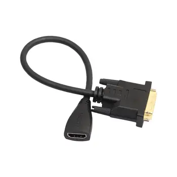 HDMI-DVI Kábel, Kábel Tvorby 30 CM HDMI Female DVI(24+1) Male Kábel Adaptéra, Podpora 1080P,3D, 0.15 M / Čierna