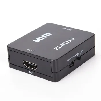 HDMI RCA AV/CVBS Adaptér HD 1080P Mini HDMI2AV Video Converter