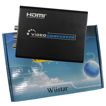 HDMI RCA AV+S VIDEO Converter Adaptér HDMI2AV Converter, 1080P HD Video Converter Box High Definition Multimedia Interface