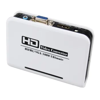 HDMI / VGA Converter Box HDMI / VGA Audio Adaptér RCA, 3.5 mm Stereo Audio A SPDIF/Zvukový Výstup Toslink