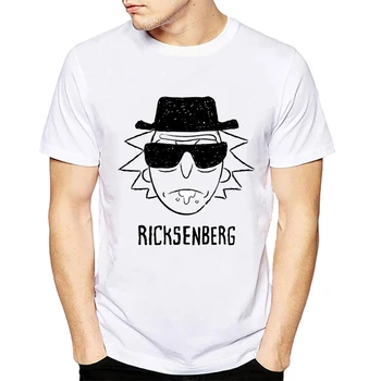 Heisenberg T-Shirt Hot pánske Tričko Breaking Bad Zábavné Rick a morty Dizajn a Módne Značky Bežné Ricksenberg Tričko