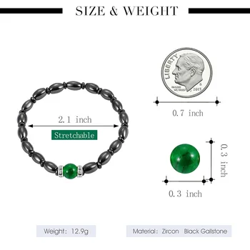 Hematite Green Opal magnetický Náramok Pre Ženy, Mužov Zlo Korálky Oko handmade Náramky korálkové šperky Mužov