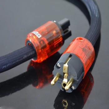 Hi-End Audio HIFI Napájací Kábel, Kábel EÚ konektor Audio Triedy High Performance Večeri, Meď Multi Vodič Výkon 0,5 m/1 m/1,5 m/2m/3m