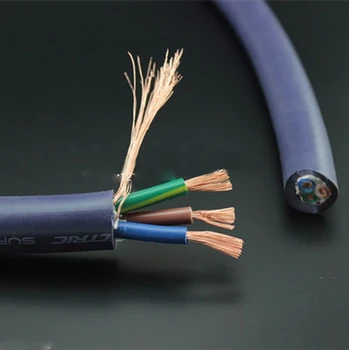 Hi-End Audio HIFI Napájací Kábel, Kábel EÚ konektor Audio Triedy High Performance Večeri, Meď Multi Vodič Výkon 0,5 m/1 m/1,5 m/2m/3m