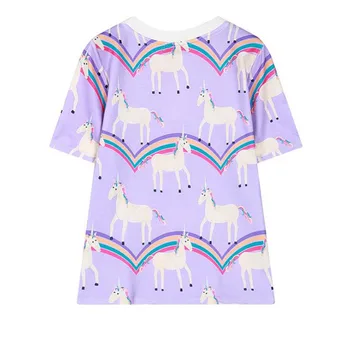 Hiawatha Ženy Rainbow Kôň Vytlačené Krátky Rukáv T-Shirts Harajuku Písmená Výšivky O-Neck T Shirt Feminina Topy Tees T2767