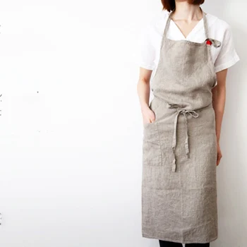 High-end Japonský kórea zástera bielizeň a bavlnená tkanina jednoduché módy, umenia, obsluhujúci krásne nechty salon zástery