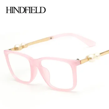 HINDFIELD 2016 Módne Ružové Plastové Pearl Krátkozrakosť, Okuliare, Rám Ženy Dizajnér Značky Retro Vintage Okuliare Oculos De Grau