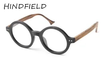 HINDFIELD Retro okrúhle okuliare rám unisex Acetát optické sklá Žiareniu-odolná Okuliare na Čítanie Rám
