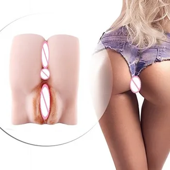 HISMITH 3D Realistické Tesný Vagíny Mačička Zadok bábika Lekárske Triedy TPE muž masturbator sexuálne hračky pre mužov