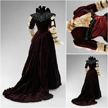 História!Zákazníkom vyrobené 18. Storočia Dobové Kostýmy Renesancie Šaty Steampunk šaty Gothic Cosplay Halloween Šaty C-1187